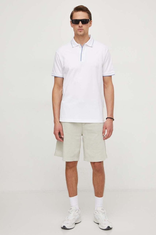 BOSS Orange pantaloni scurți din bumbac 50516906 verde SS24