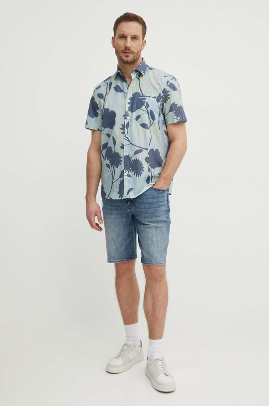 Rifľové krátke nohavice Armani Exchange 3DZJ65.Z1XBZ modrá SS24