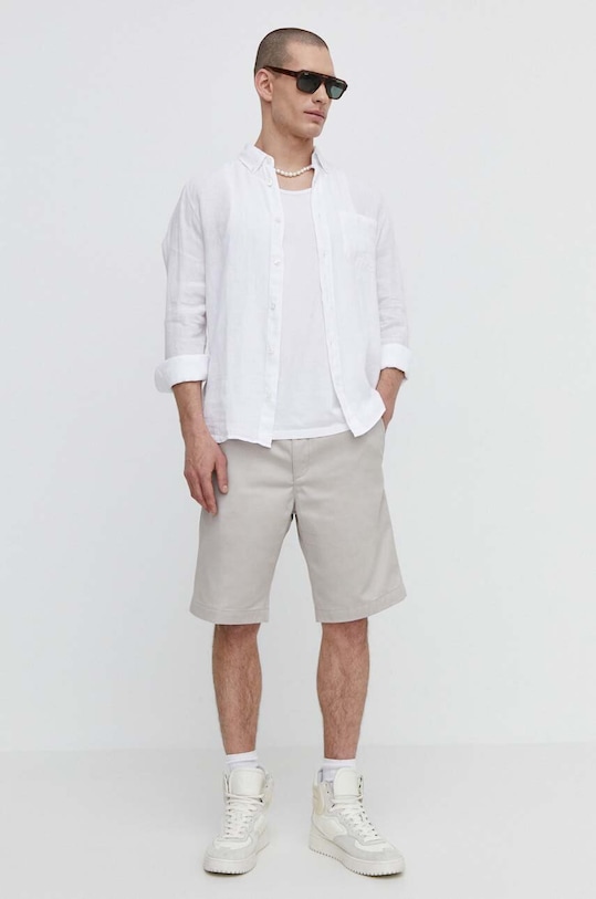 HUGO szorty 50505857 szary SS25