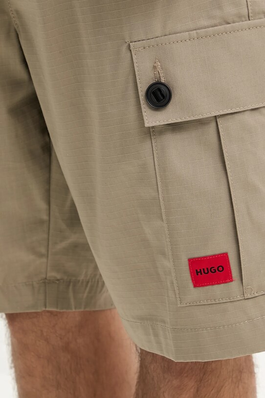 Βαμβακερό σορτσάκι HUGO πράσινο 50510594