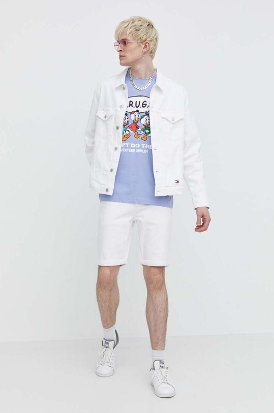 HUGO szorty jeansowe 50511306 biały SS24