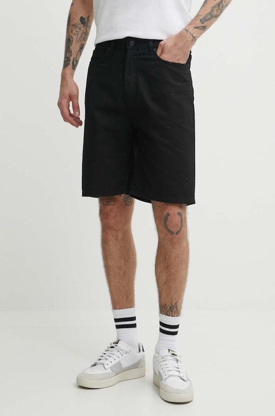 HUGO farmer rövidnadrág sima fekete 50511403