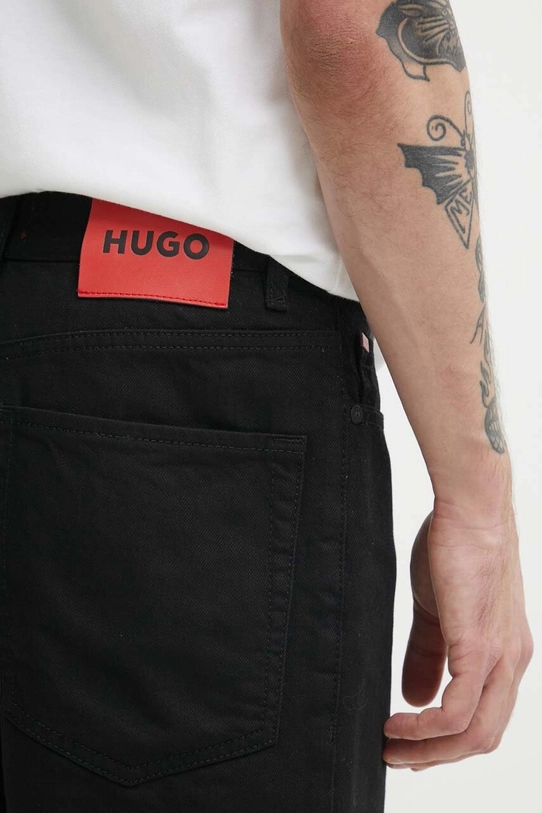 HUGO pantaloni scurți jeans negru 50511403