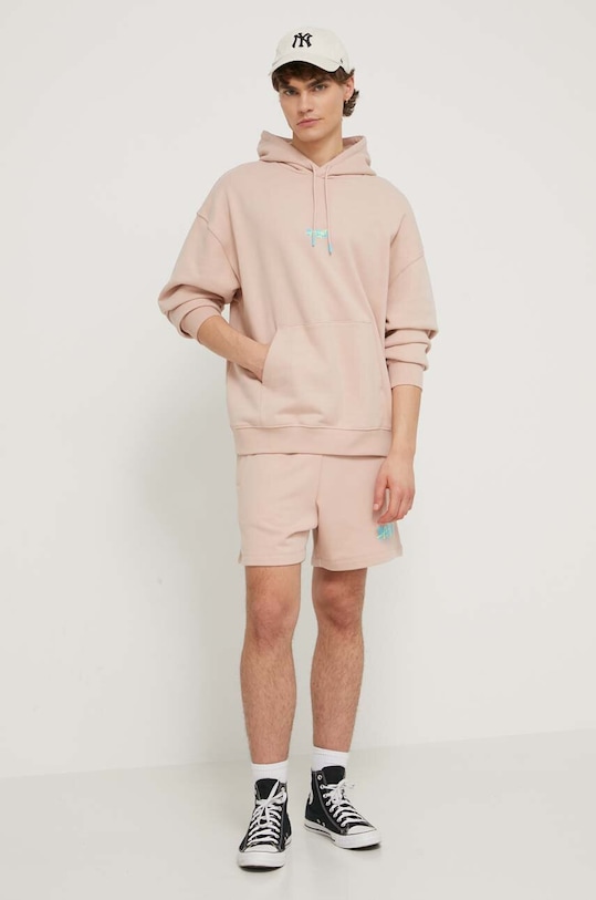 HUGO szorty bawełniane 50510005 różowy SS24