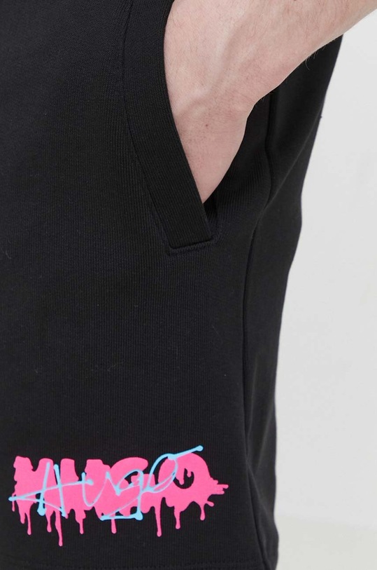 HUGO szorty bawełniane czarny 50510005