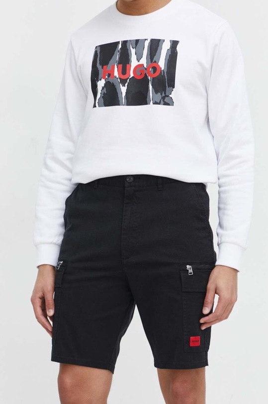 Kraťasy HUGO látka černá 50510438