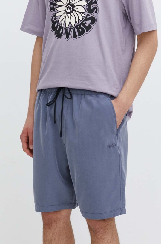 Kraťasy HUGO látka šedá 50513617