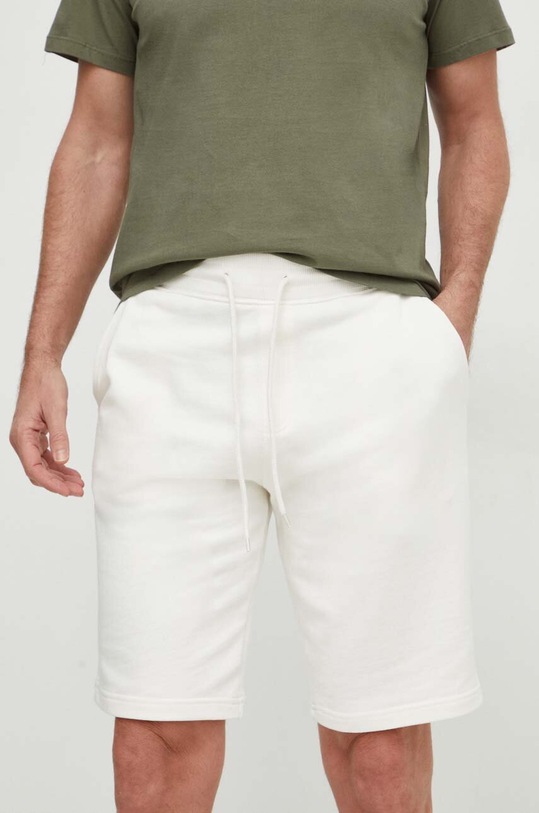 United Colors of Benetton szorty bawełniane bawełna beżowy 3J68U900C
