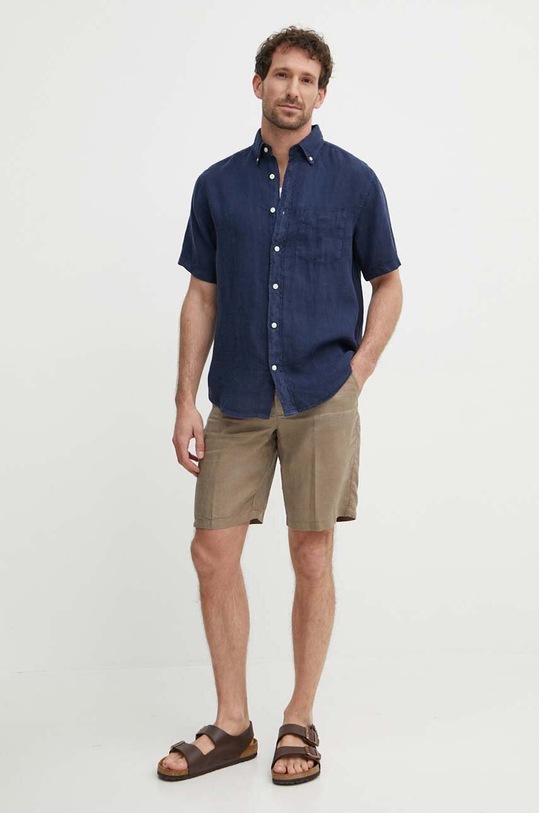 Льняные шорты United Colors of Benetton 4AGH59548 бежевый SS26