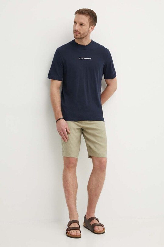 United Colors of Benetton pantaloni scurti din in 4AGH59578 verde SS24