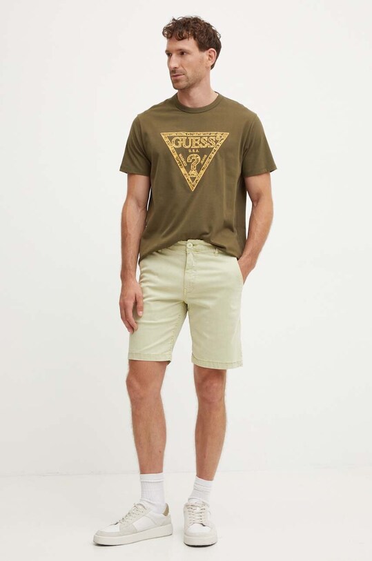 Guess szorty ANGELS M4GD13.WG3OA zielony SS24