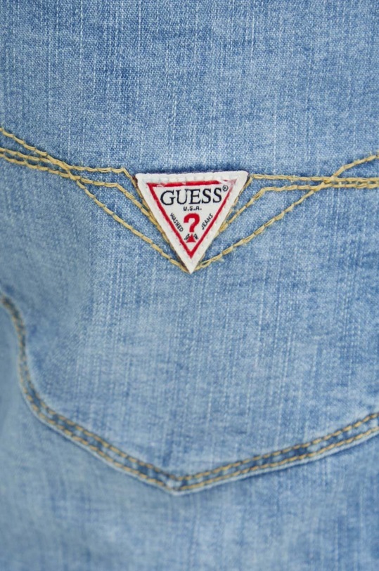 Guess szorty jeansowe ANGELS niebieski M4GD03.D4Z25
