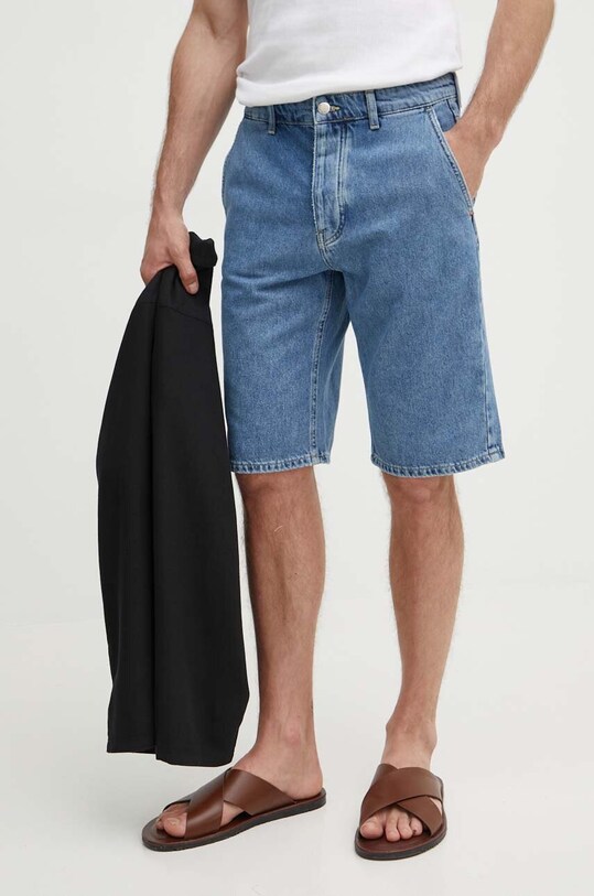United Colors of Benetton pantaloni scurti jeans bumbac albastru 4GDTU900Q