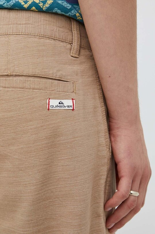 Quiksilver szorty bawełniane beżowy EQYWS03862