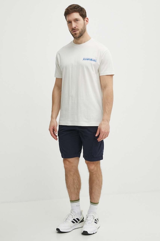 Napapijri pamut rövidnadrág N-Deline NP0A4HOT1761 sötétkék SS24