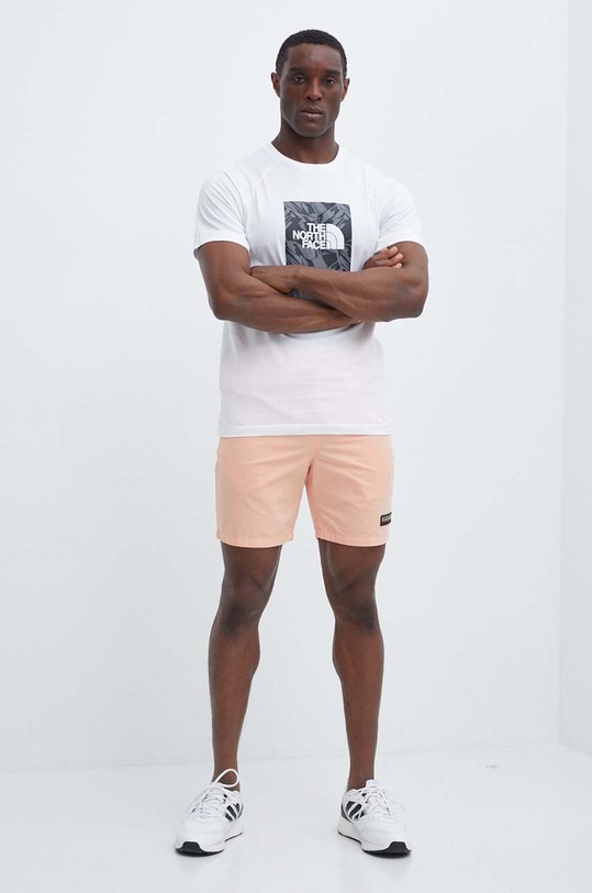 Napapijri pantaloni scurti din bumbac N-Boyd NP0A4HOUP1I1 roz SS24