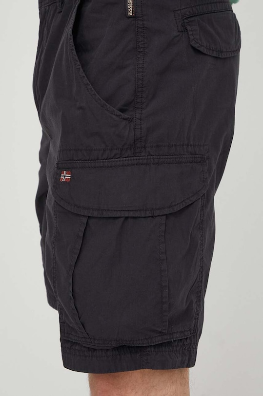 Napapijri szorty bawełniane Noto 2.0 czarny NP0A4HOQ0411