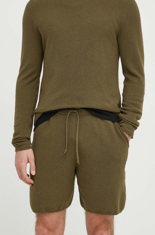 Шорты American Vintage трикотаж зелёный MMARC09BE24