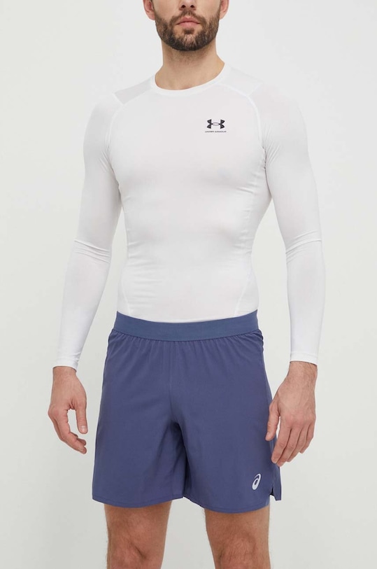 Asics pantaloni scurți de alergare Road 2 in 1 panza albastru 2011C390.403