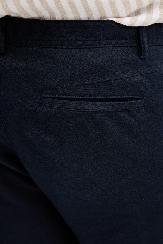 Lanene kratke hlače Sisley mornarsko modra 4AGHS9010