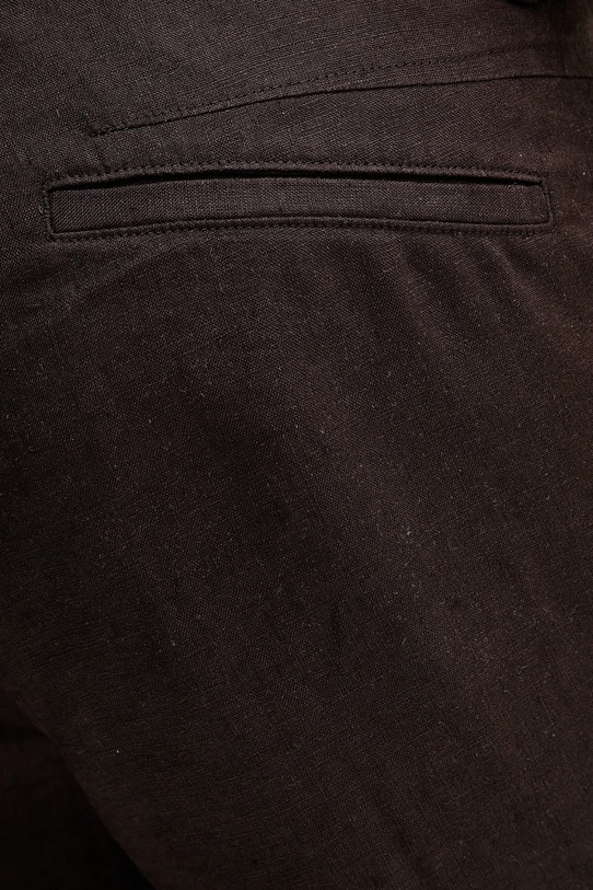 Sisley pantaloni scurti din in maro 4AGHS9010