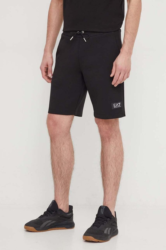 Шорти EA7 Emporio Armani з еластаном чорний PJUEZ.3DPS75.1200