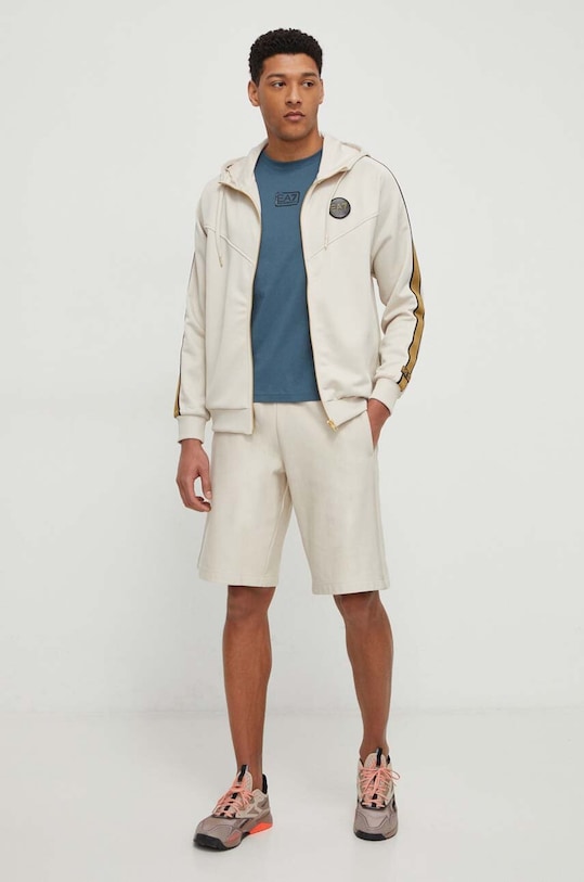EA7 Emporio Armani pantaloni scurti din bumbac PJTKZ.3DPS77.1946 bej SS24