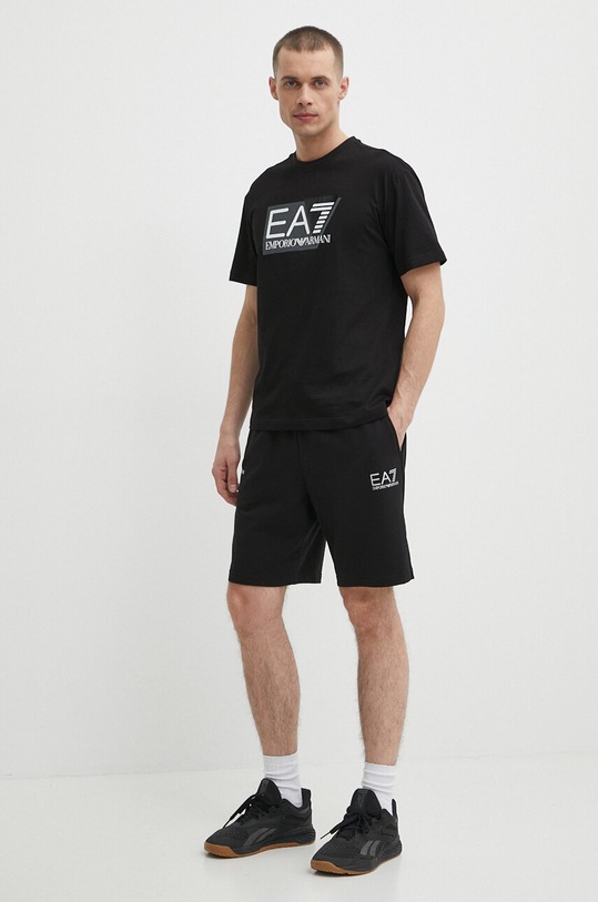 EA7 Emporio Armani pantaloni scurti PJLIZ.3DPS66.1200 negru SS24