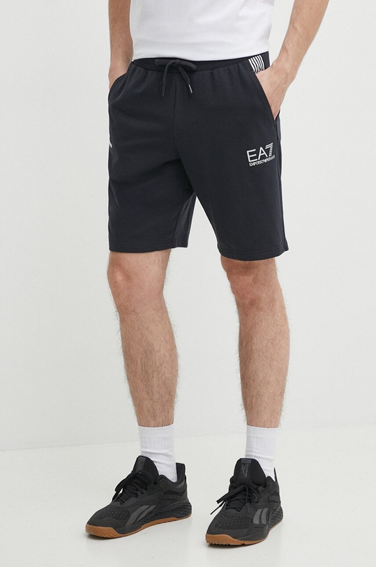 EA7 Emporio Armani pantaloni scurti tricotaj bleumarin PJLIZ.3DPS66.1578