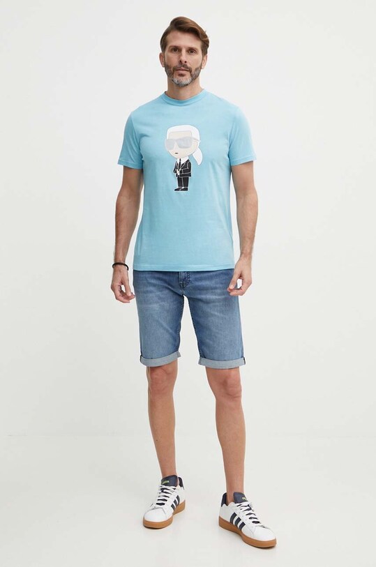 Rifľové krátke nohavice Karl Lagerfeld 542833.265820 modrá SS24