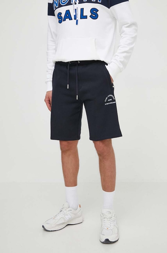 Karl Lagerfeld szorty drobny wzór granatowy 542900.705037