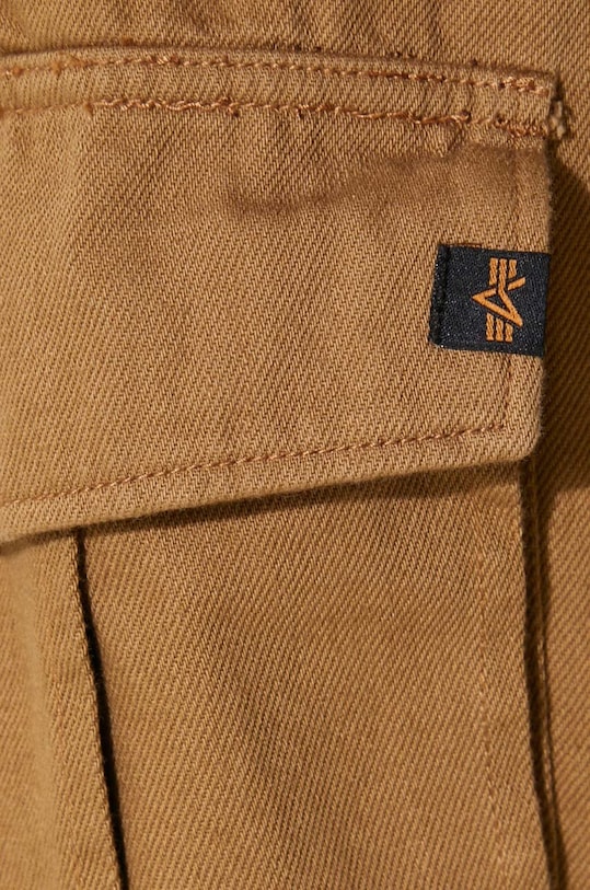 Bavlněné riflové kraťasy Alpha Industries Aircraft 146250. béžová