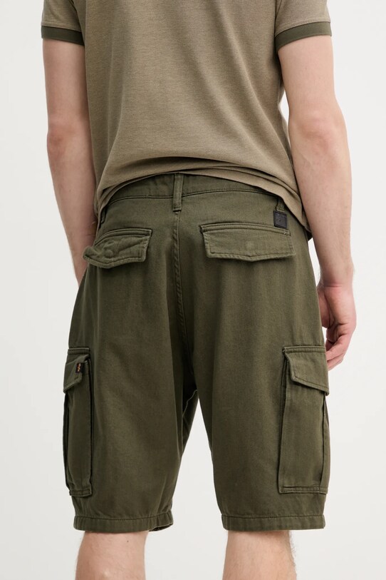 Îmbrăcăminte Alpha Industries pantaloni scurti din bumbac Aircraft 146250. verde