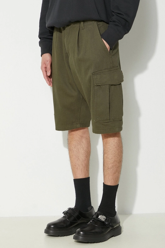 Alpha Industries pantaloncini di jeans in cotone Aircraft verde 146250.