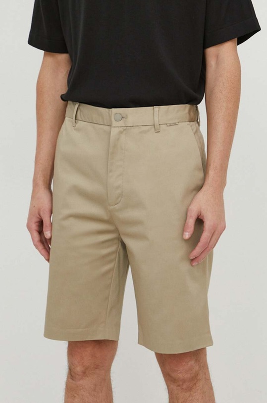 Σορτς Calvin Klein με ελαστάν μπεζ K10K112831