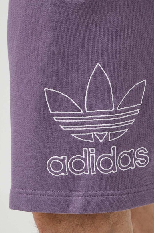 Хлопковые шорты adidas Originals IR8003 фиолетовой