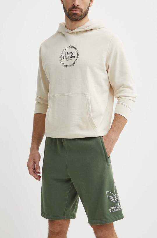 adidas Originals pantaloni scurti din bumbac bumbac verde IR8004