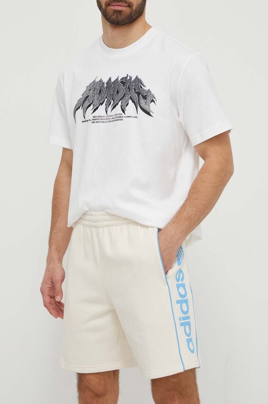 Bavlněné šortky adidas Originals pletenina béžová IU0200