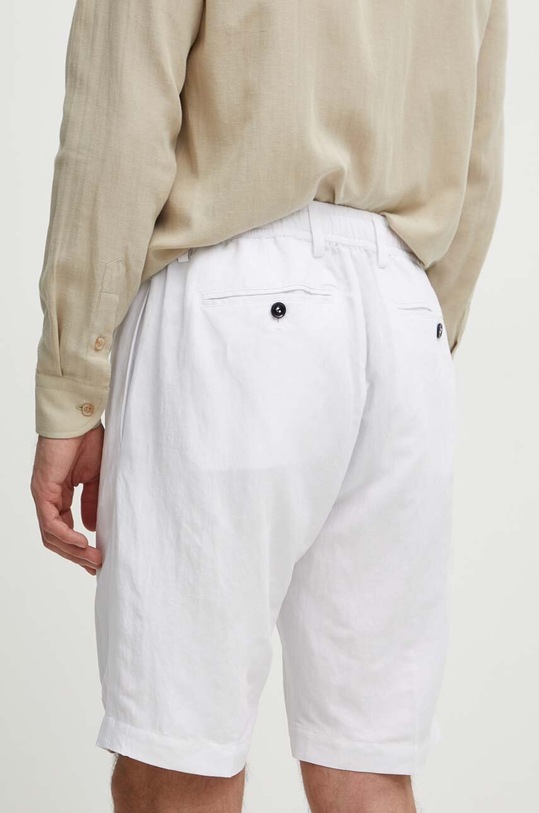 Îmbrăcăminte Liu Jo pantaloni scurți din amestec de in M124P305SHORTLINEN alb