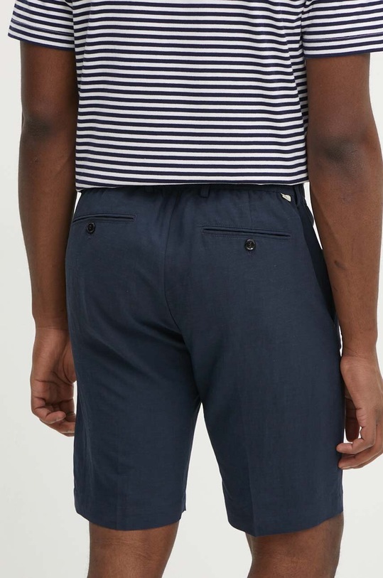 Odzież Liu Jo szorty z domieszką lnu M124P305SHORTLINEN granatowy