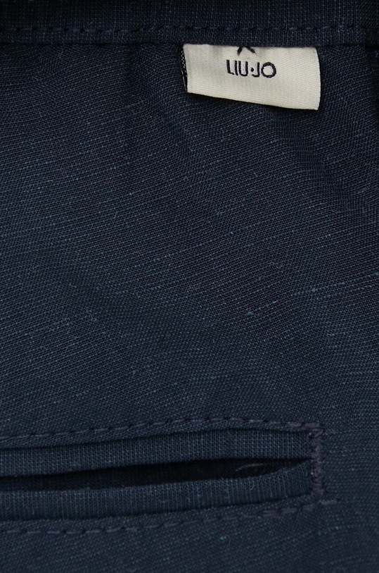 Liu Jo szorty z domieszką lnu granatowy M124P305SHORTLINEN
