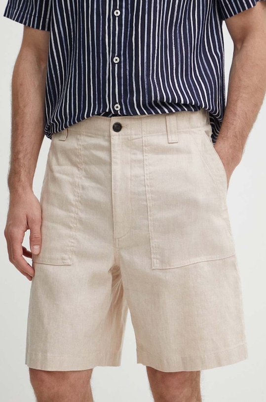 Michael Kors pantaloni scurti din in in bej CS430341T2