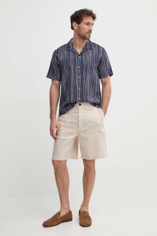 Michael Kors pantaloni scurti din in CS430341T2 bej SS24