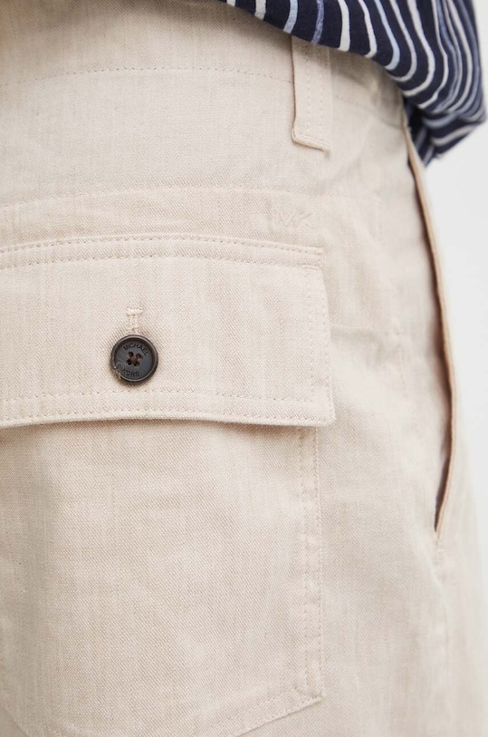 Michael Kors pantaloni scurti din in bej CS430341T2