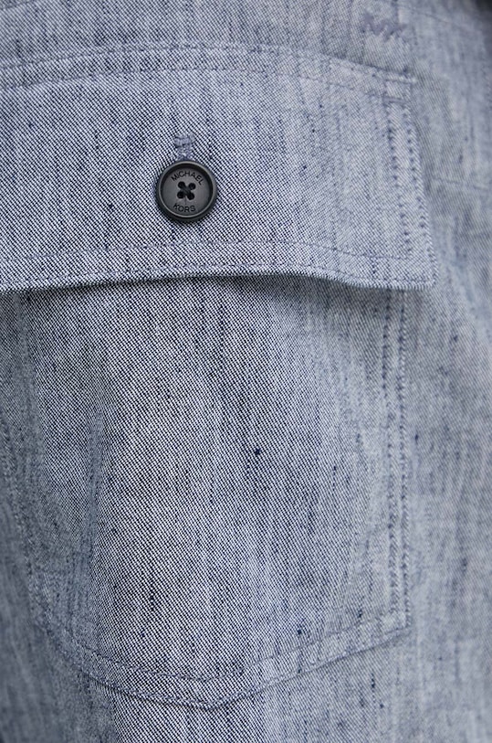 Michael Kors szorty lniane granatowy CS430341T2