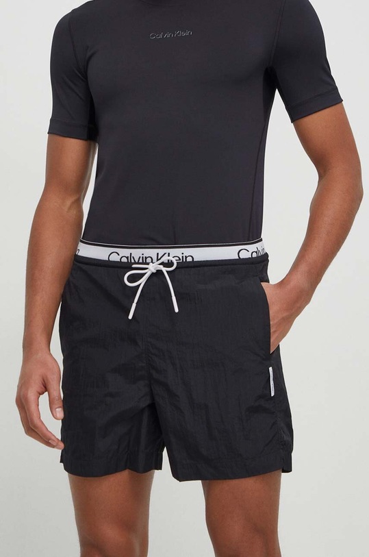 Шорти для тренувань Calvin Klein Performance тканина чорний 00GMS4S845