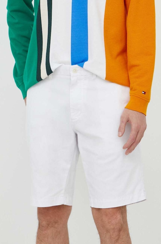 Šortky Tommy Hilfiger s elastanom biela MW0MW23568