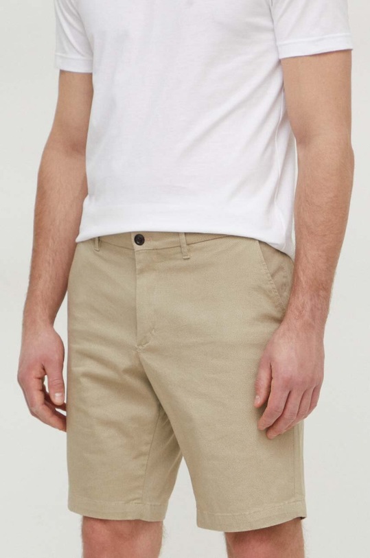 Tommy Hilfiger szorty z elastanem beżowy MW0MW34503