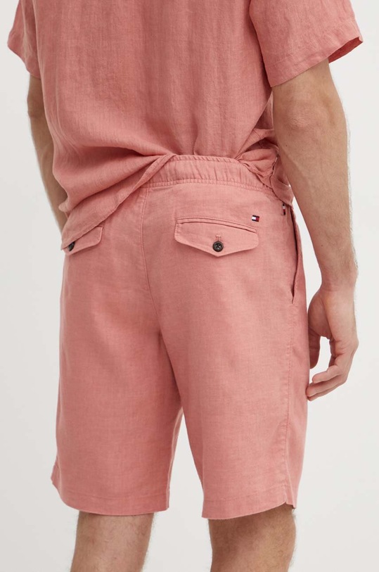 Odzież Tommy Hilfiger szorty lniane MW0MW34498 różowy
