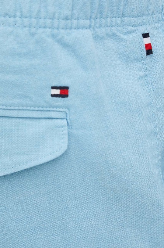 Tommy Hilfiger szorty lniane niebieski MW0MW34498